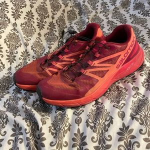 COPY - Salomon Ortholite running shoes - size 9.5 - sangria / living coral